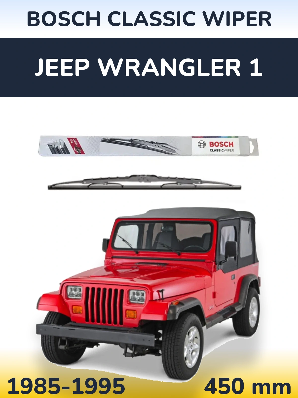 Torkarblad BOSCH Classic Wiper för Jeep Wrangler 1