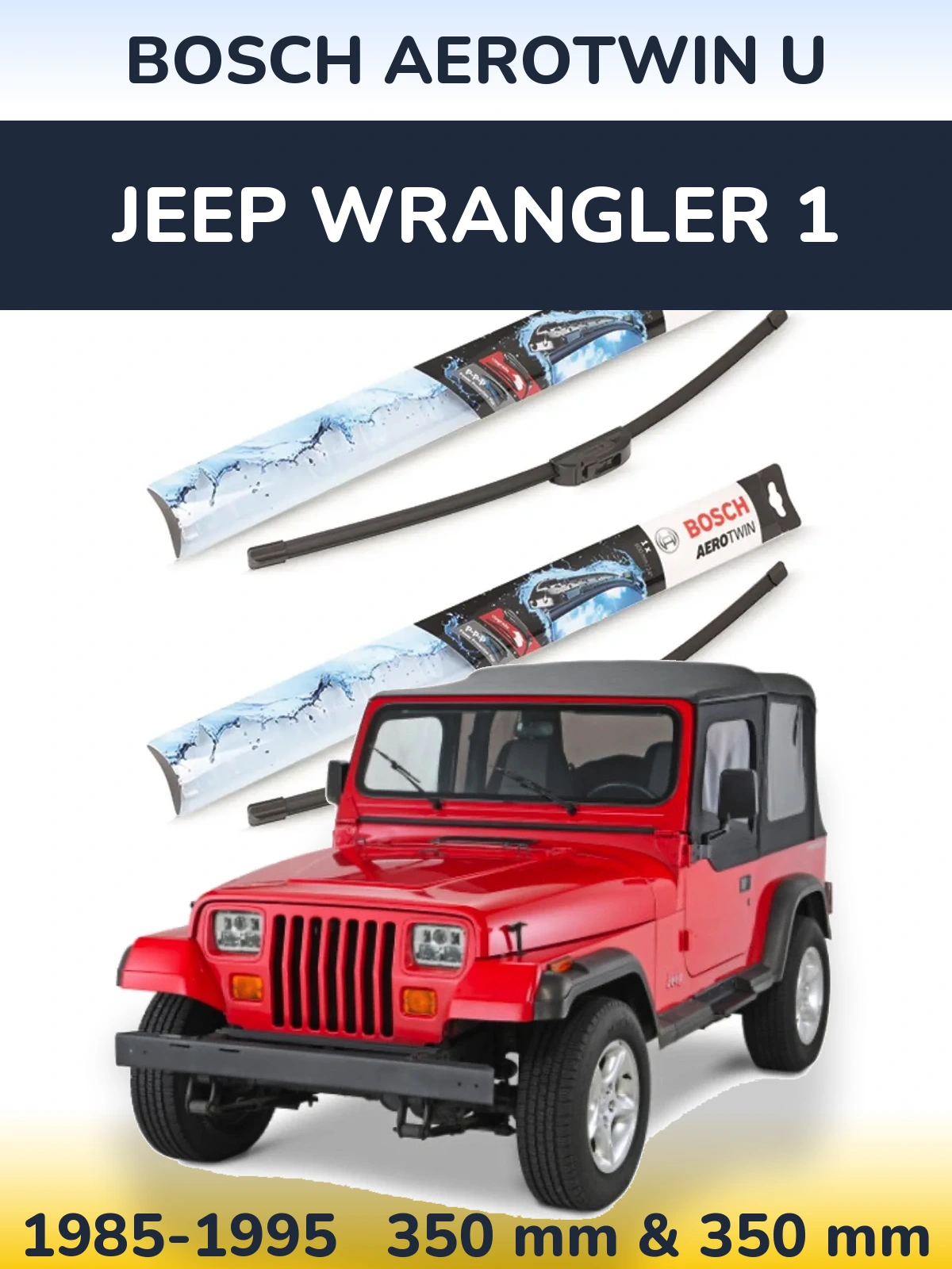 Torkarblad BOSCH AeroTwin U för Jeep Wrangler 1