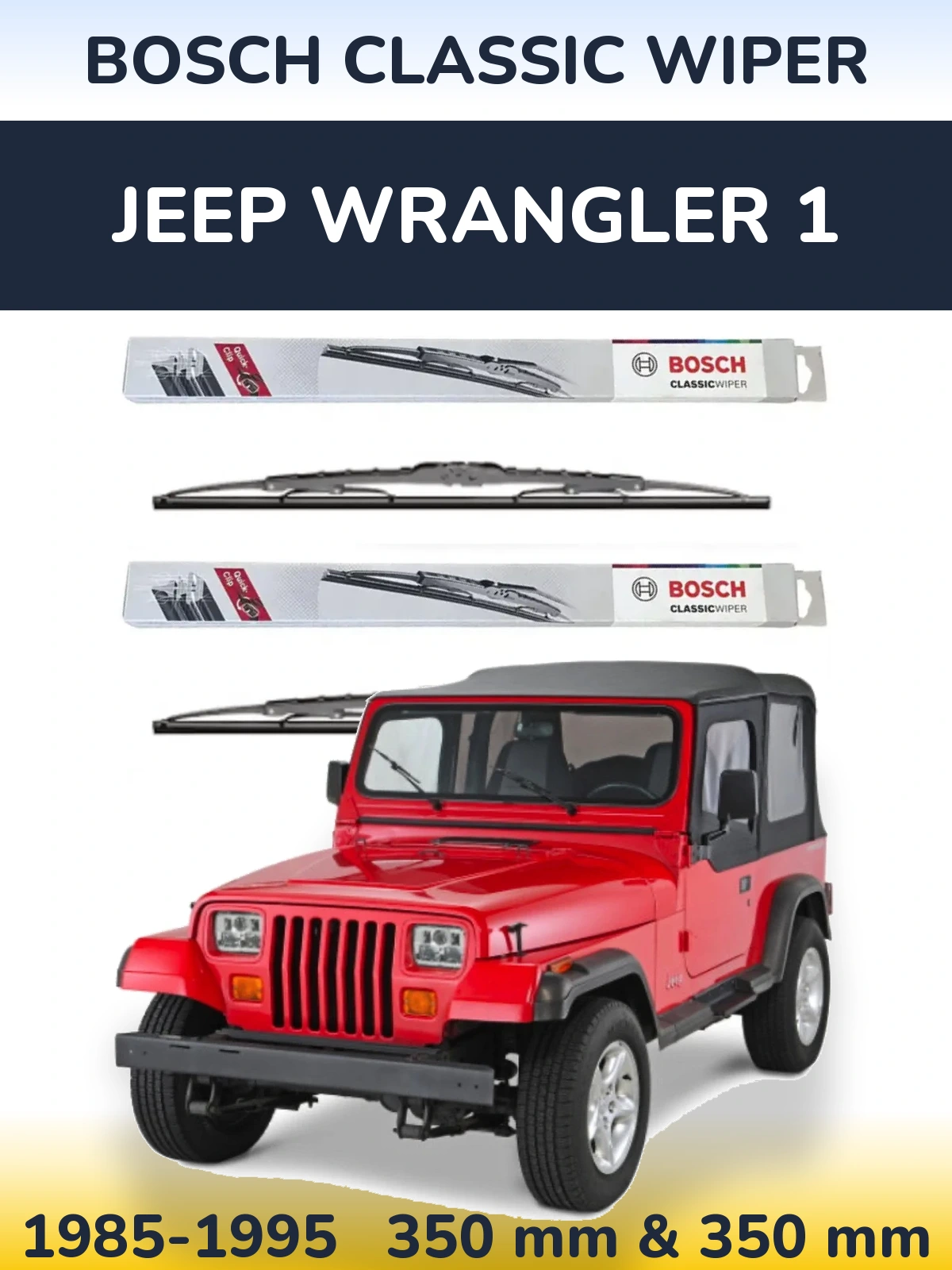 Torkarblad BOSCH Classic Wiper för Jeep Wrangler 1