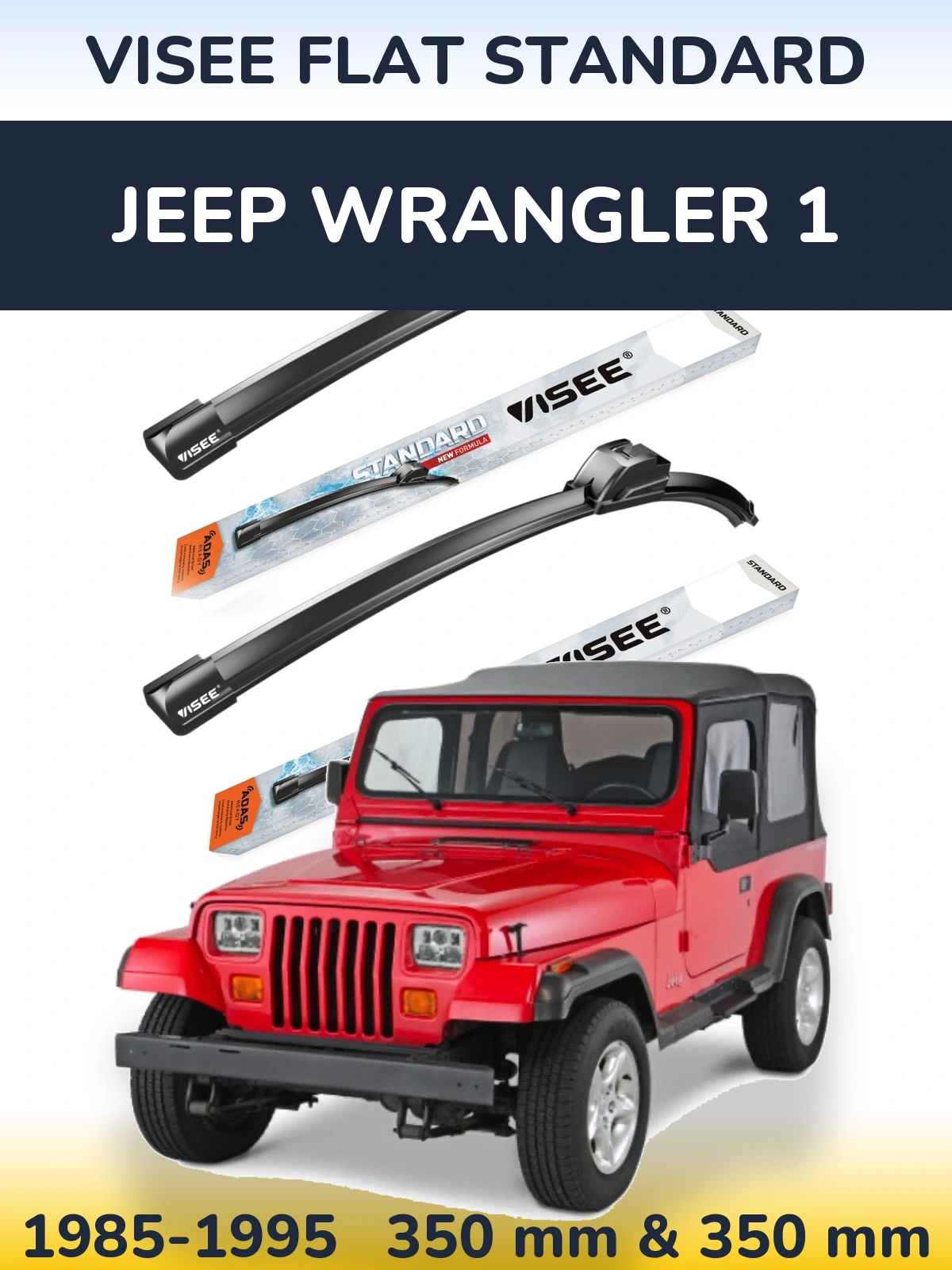 Torkarblad VISEE FLAT STANDARD för Jeep Wrangler 1