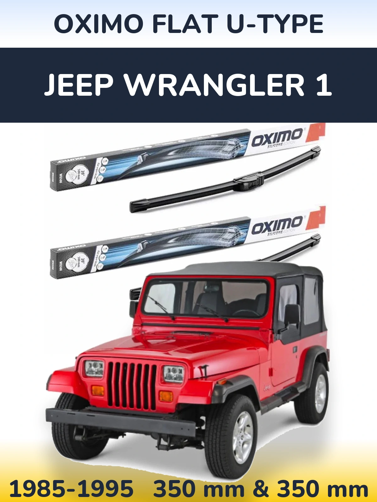Torkarblad Oximo Flat U-type för Jeep Wrangler 1
