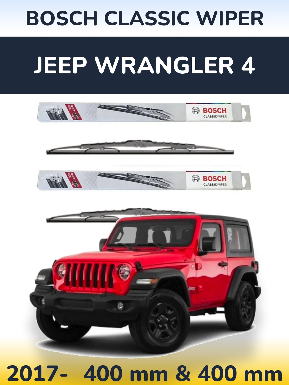 Torkarblad BOSCH Classic Wiper för Jeep Wrangler 4