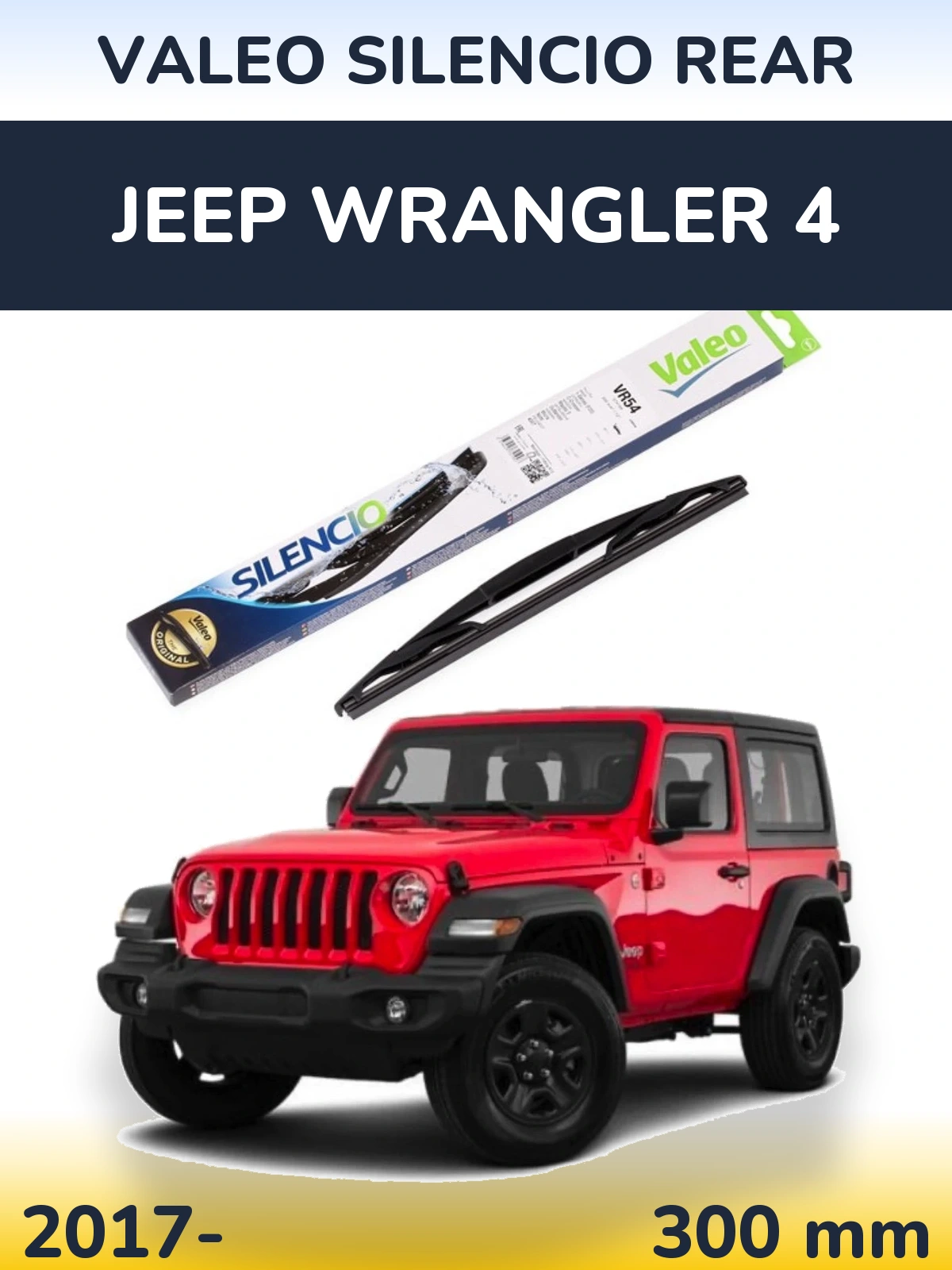 Torkarblad Valeo Silencio Rear för Jeep Wrangler 4