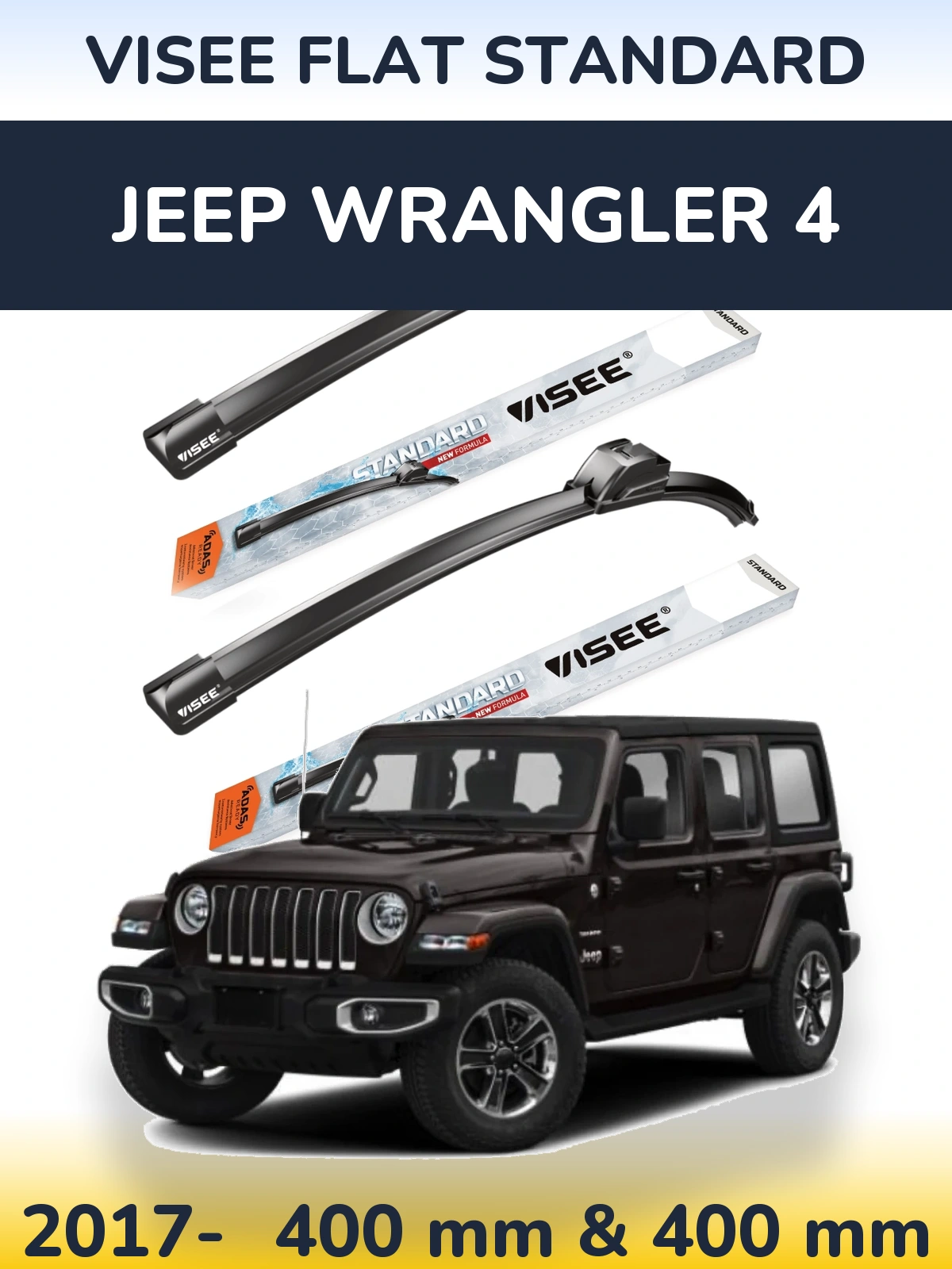 Torkarblad VISEE FLAT STANDARD för Jeep Wrangler 4