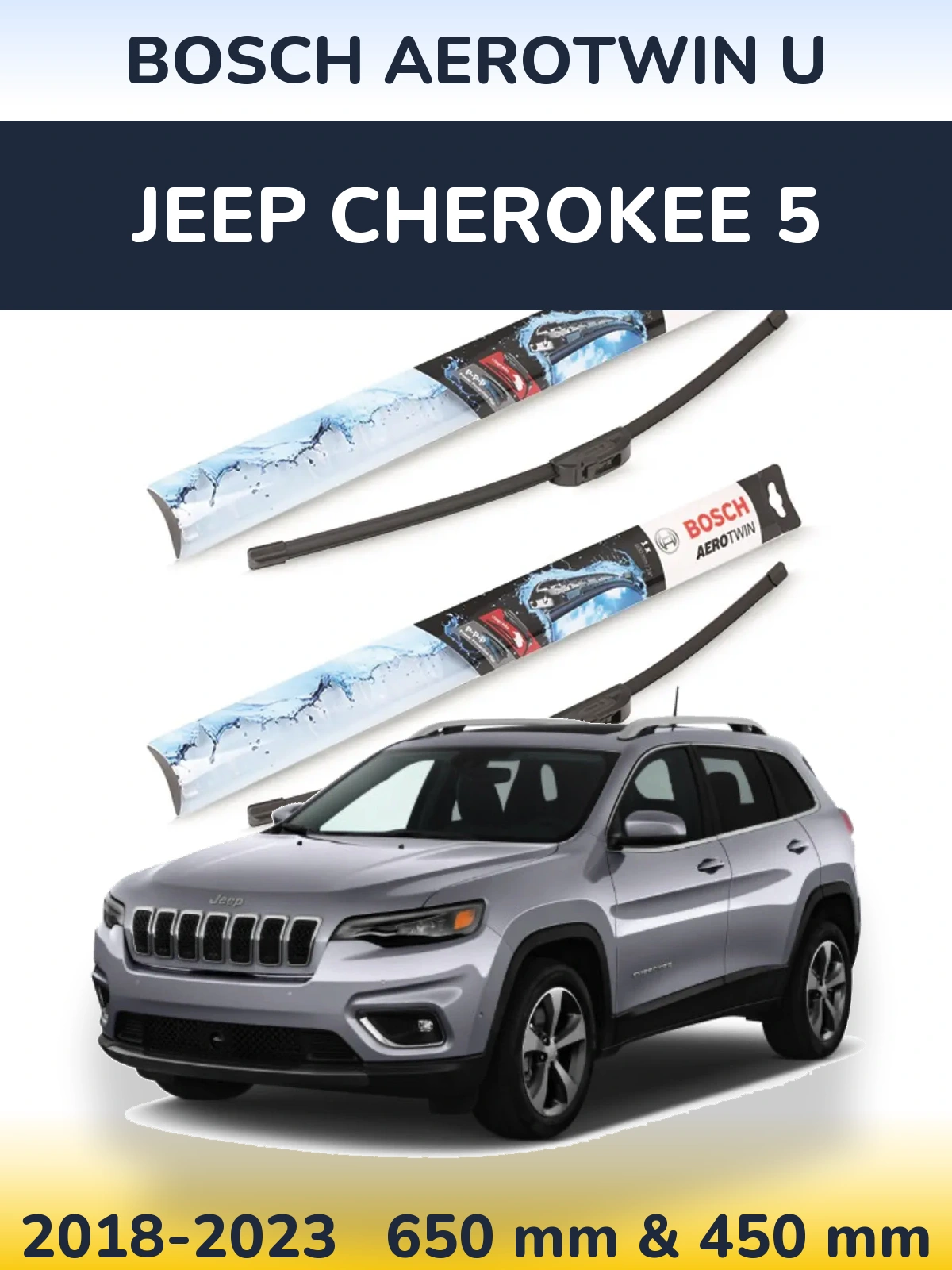 Torkarblad BOSCH AeroTwin U för Jeep Cherokee 5
