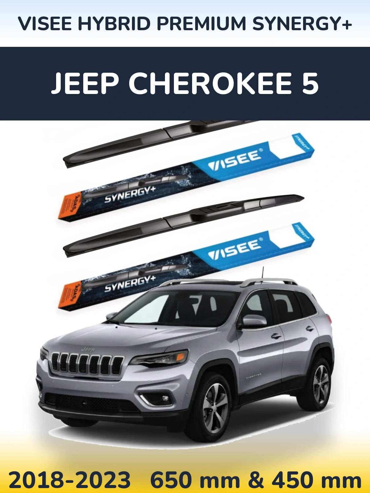 Torkarblad VISEE HYBRID PREMIUM SYNERGY+ för Jeep Cherokee 5