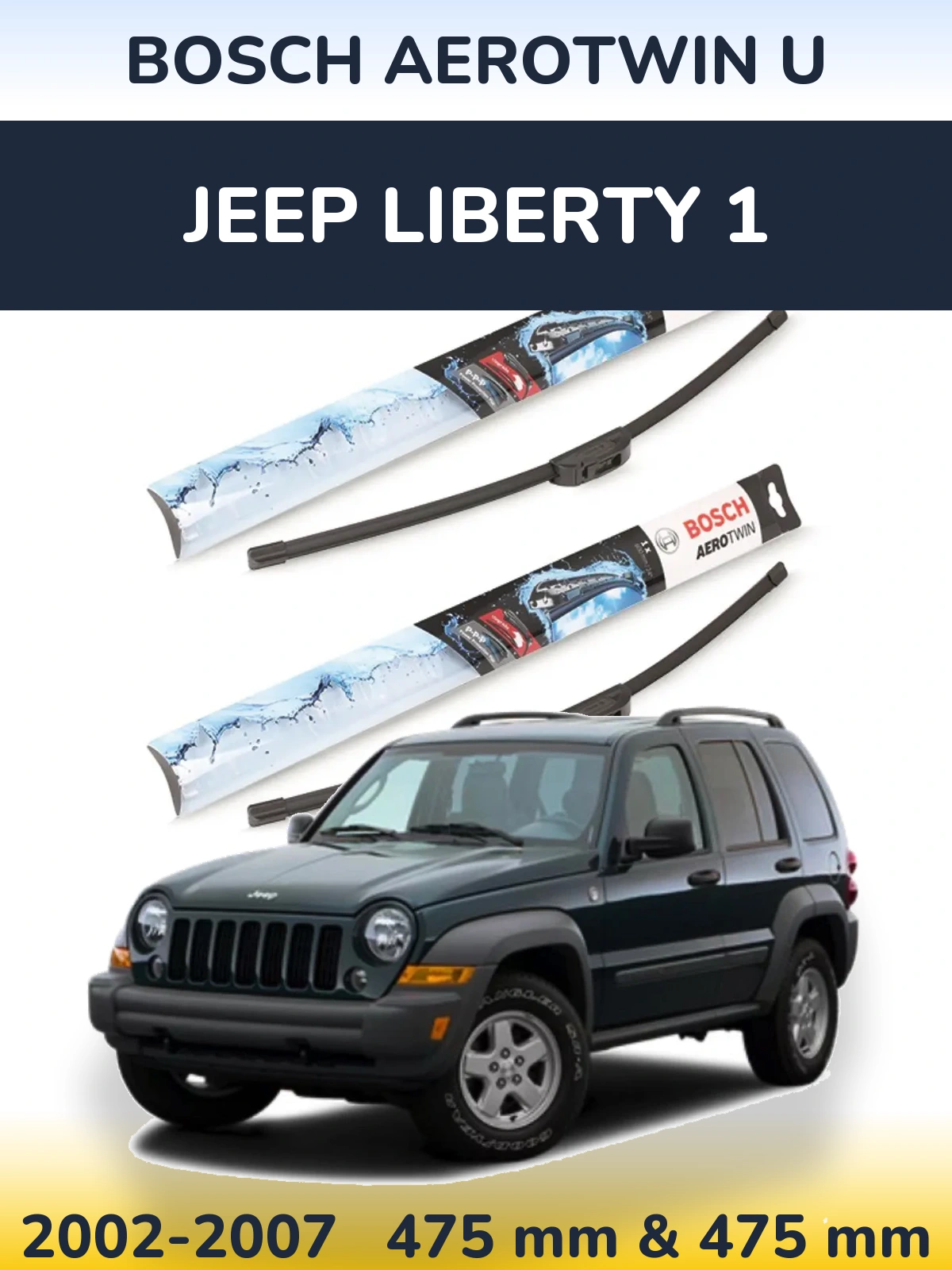 Torkarblad BOSCH AeroTwin U för Jeep Liberty 1