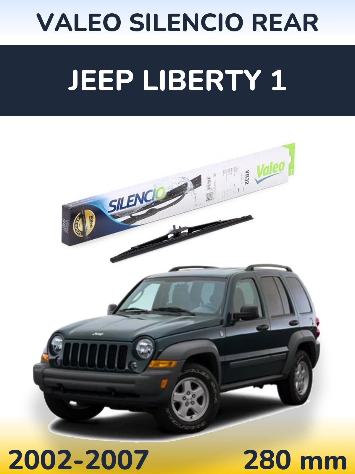 Torkarblad Valeo Silencio Rear för Jeep Liberty 1