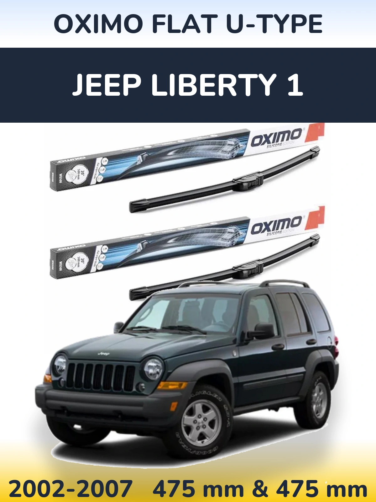 Torkarblad Oximo Flat U-type för Jeep Liberty 1