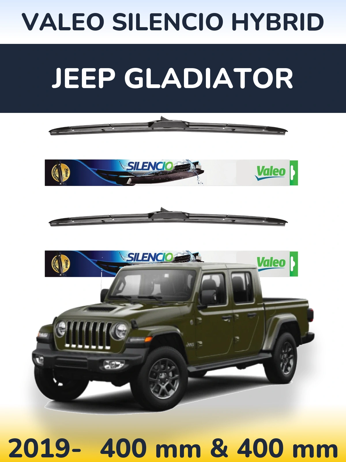 Torkarblad Valeo Silencio Hybrid för Jeep Gladiator