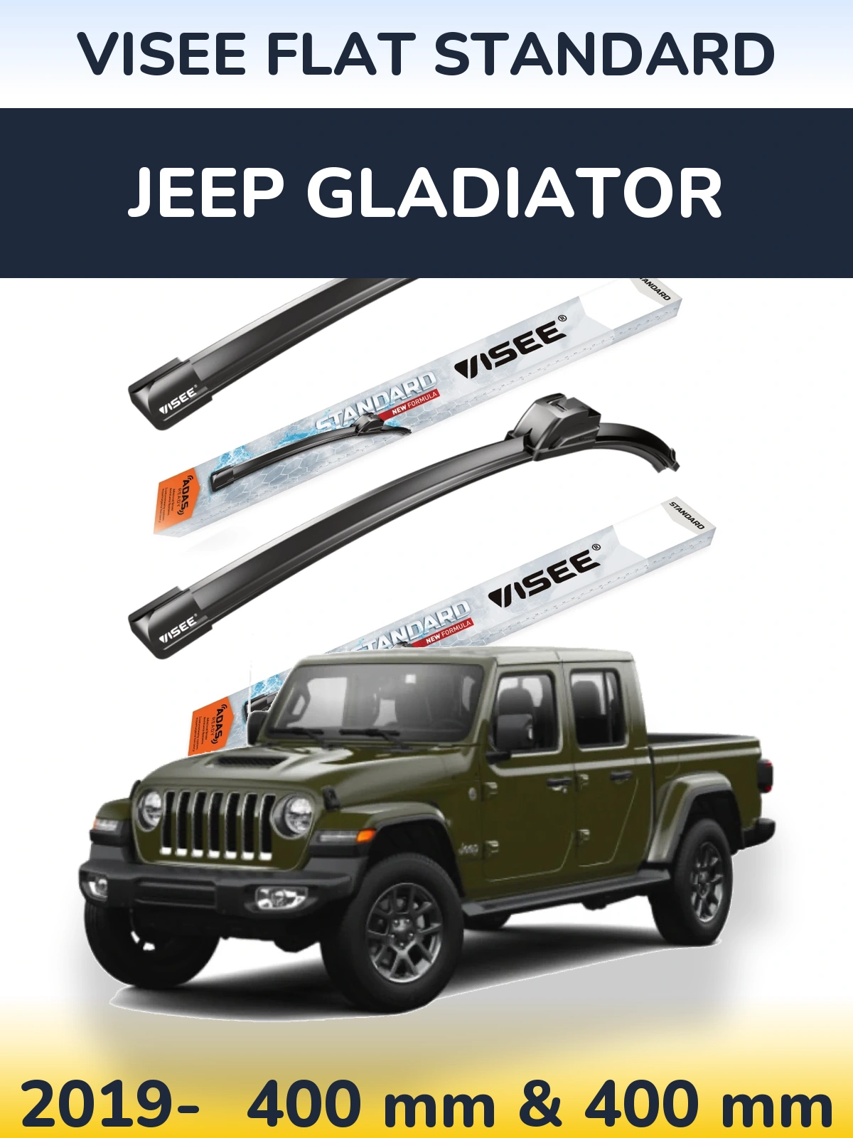 Torkarblad VISEE FLAT STANDARD för Jeep Gladiator
