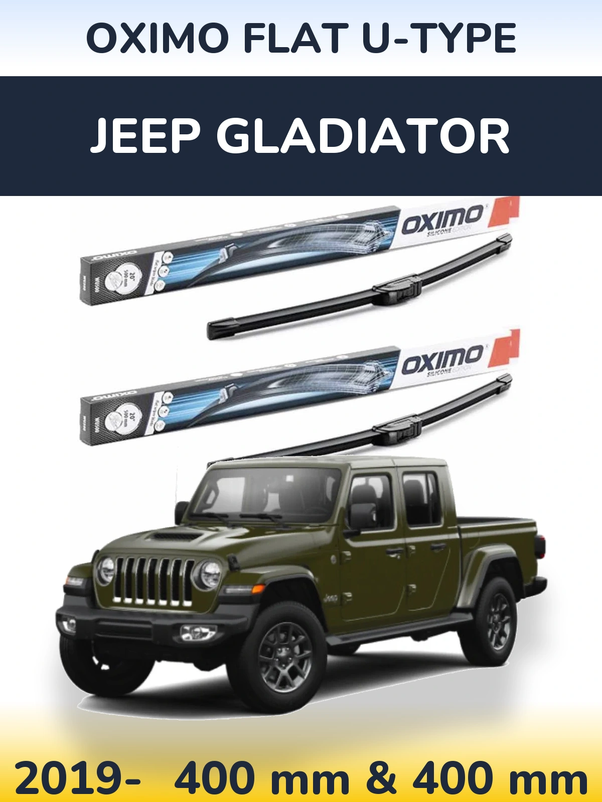 Torkarblad Oximo Flat U-type för Jeep Gladiator