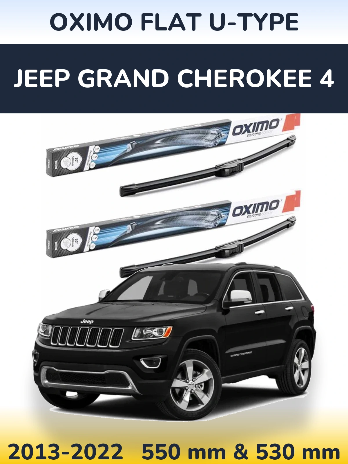 Torkarblad Oximo Flat U-type för Jeep Grand Cherokee 4