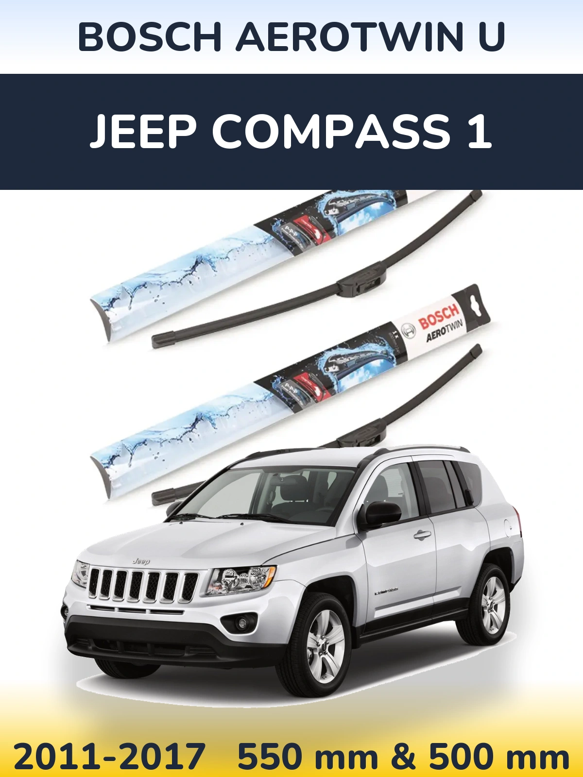 Torkarblad BOSCH AeroTwin U för Jeep Compass 1
