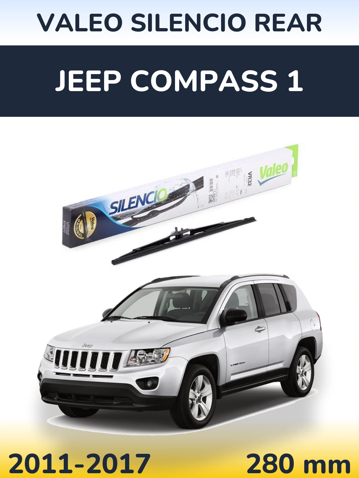 Torkarblad Valeo Silencio Rear för Jeep Compass 1