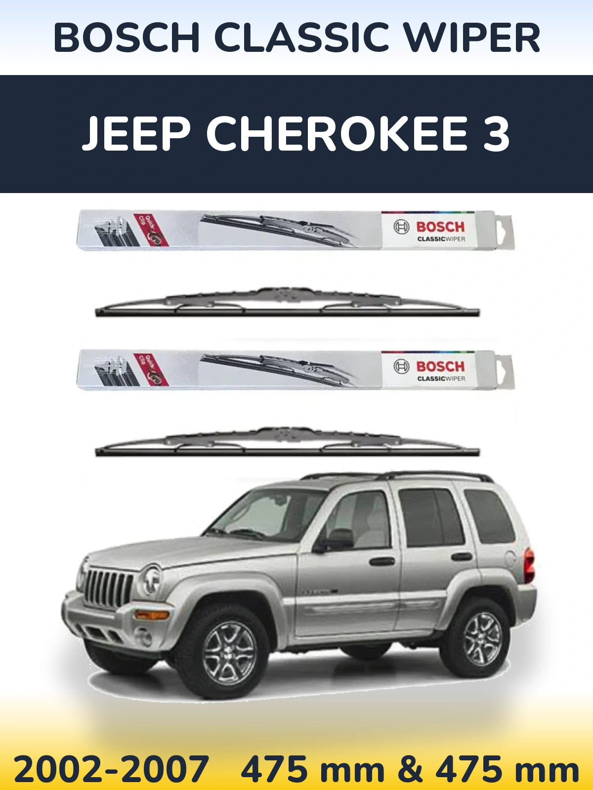 Torkarblad BOSCH Classic Wiper för Jeep Cherokee 3