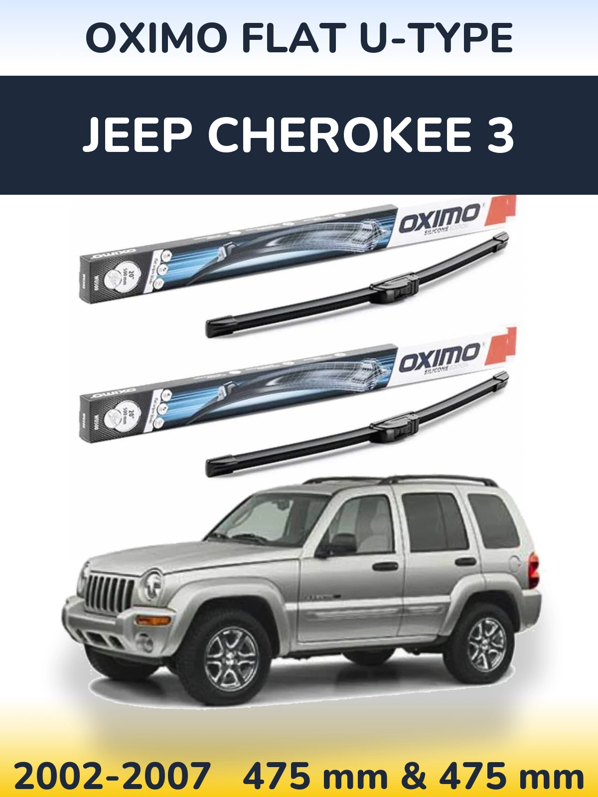 Torkarblad Oximo Flat U-type för Jeep Cherokee 3
