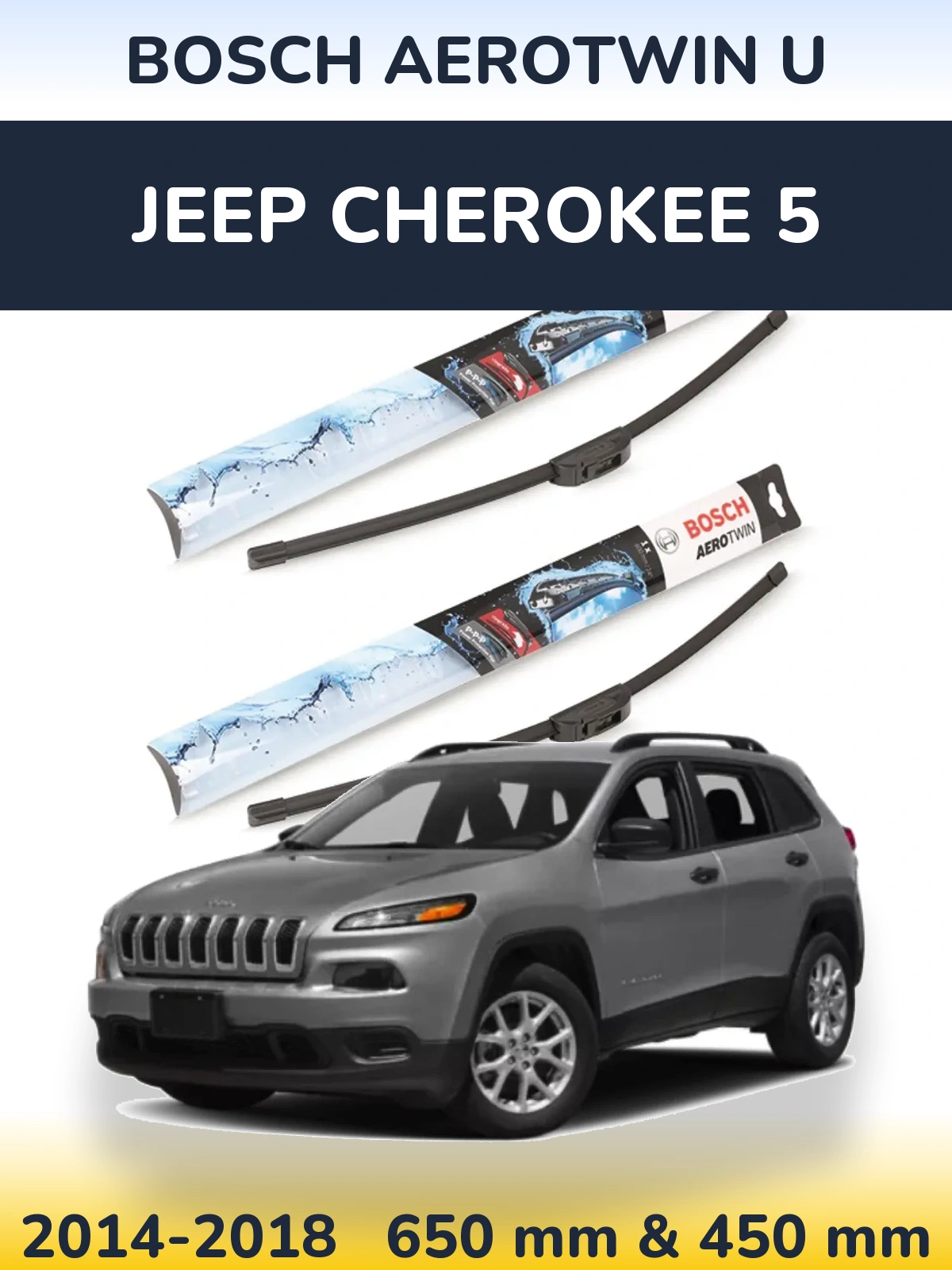 Torkarblad BOSCH AeroTwin U för Jeep Cherokee 5