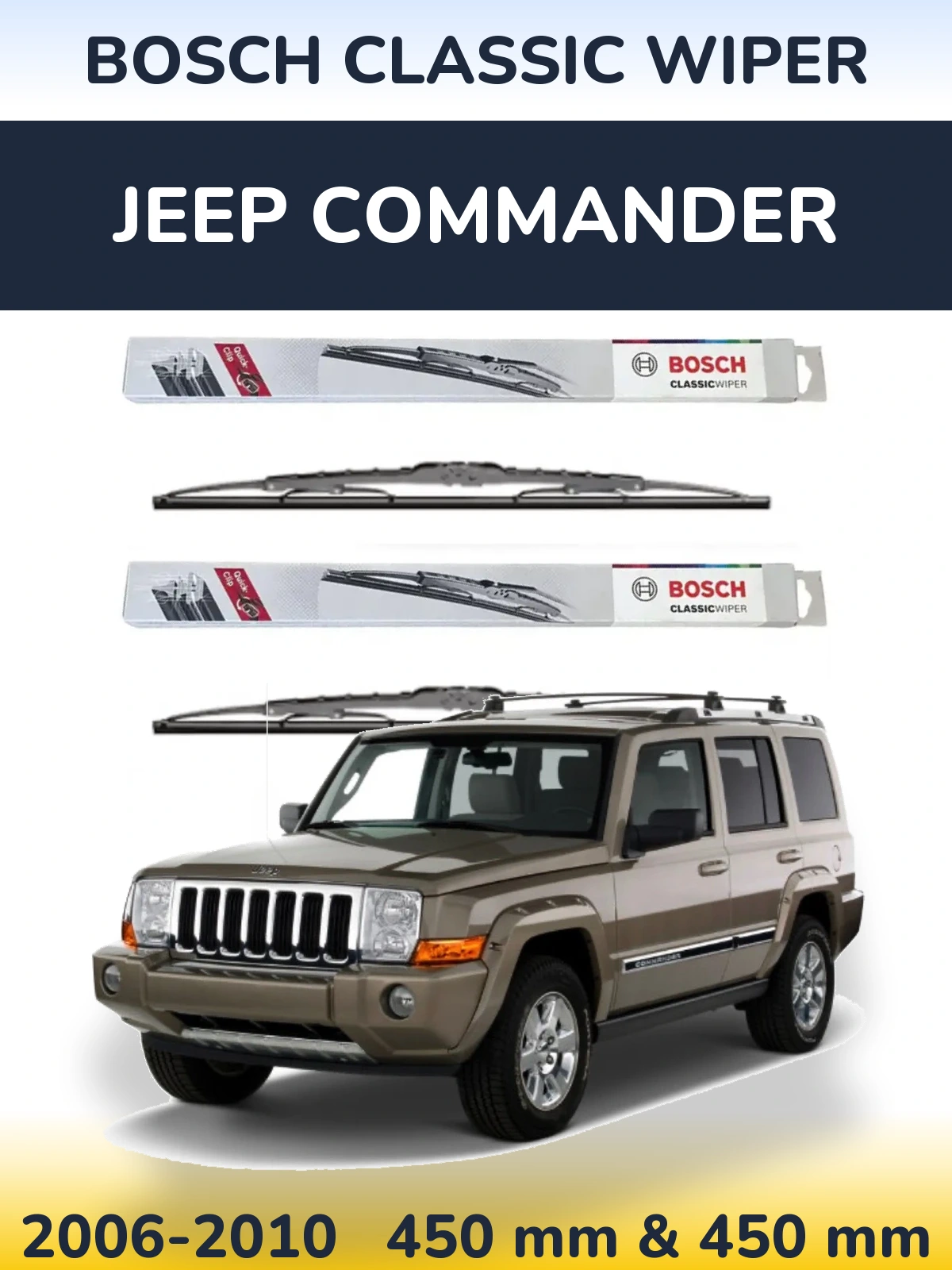 Torkarblad BOSCH Classic Wiper för Jeep Commander