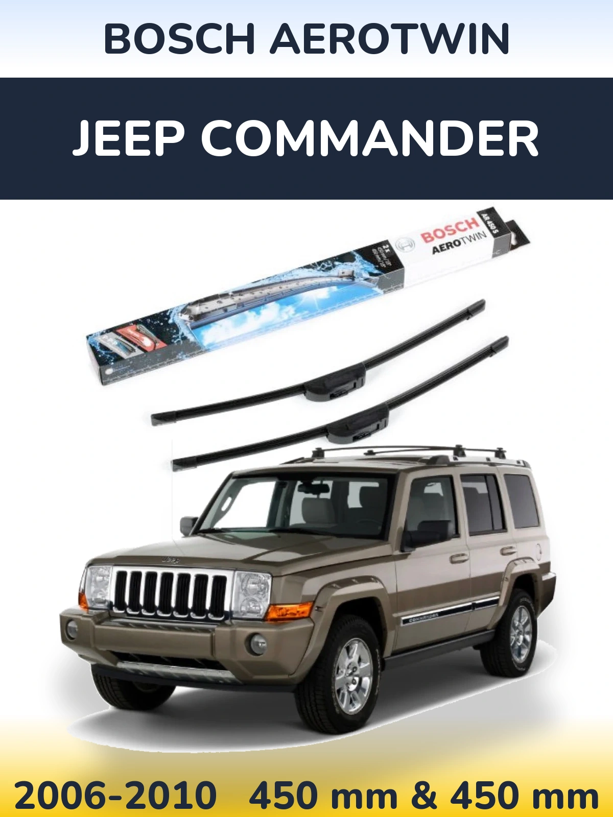 Torkarblad BOSCH AeroTwin för Jeep Commander
