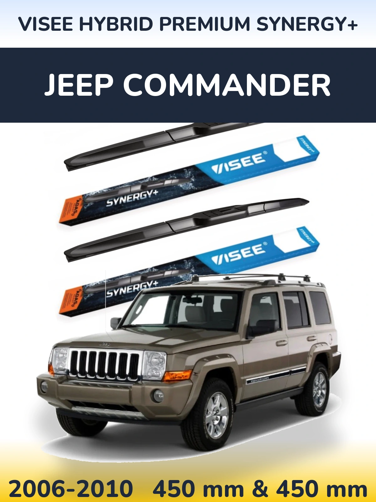 Torkarblad VISEE HYBRID PREMIUM SYNERGY+ för Jeep Commander