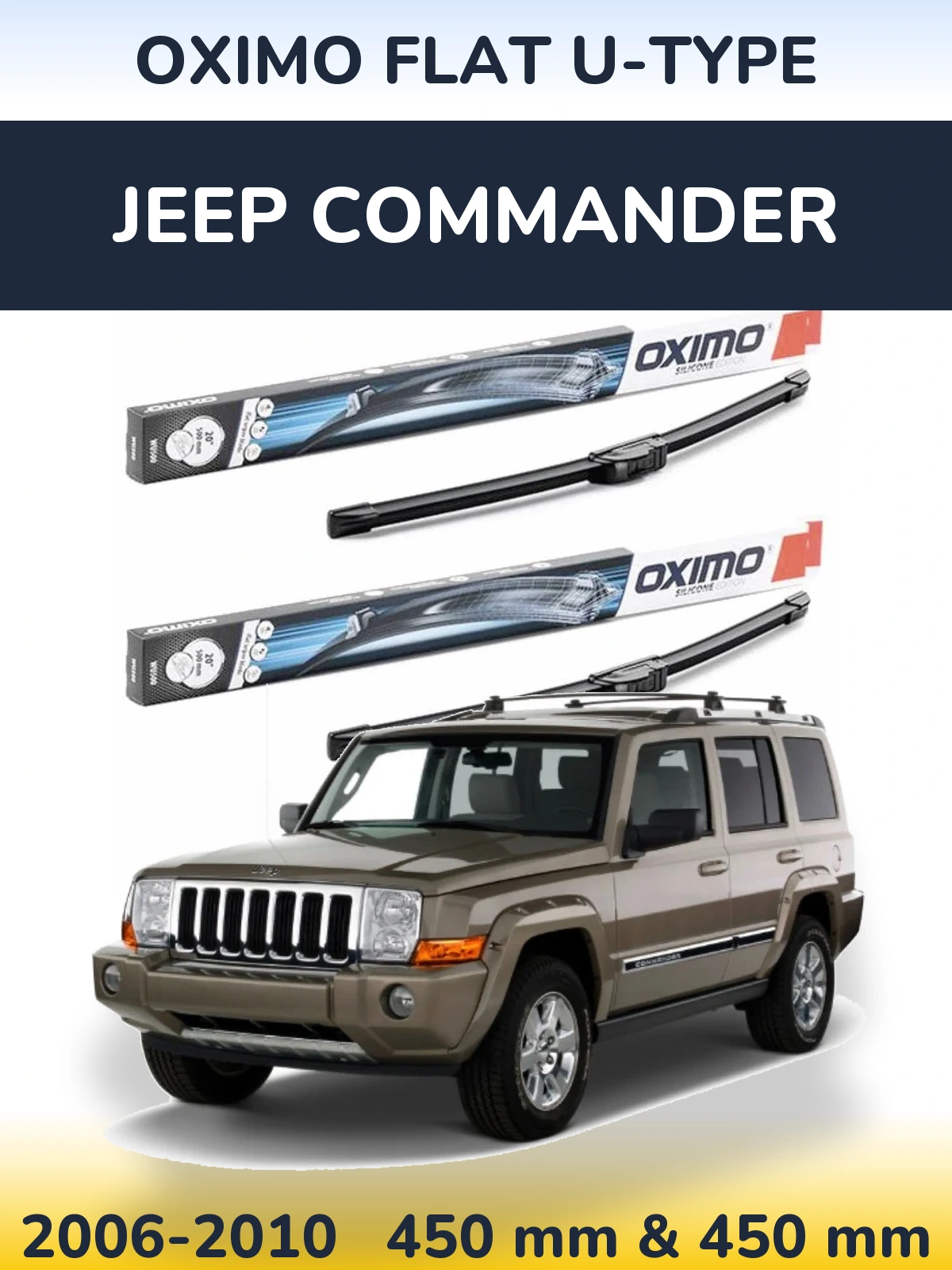 Torkarblad Oximo Flat U-type för Jeep Commander
