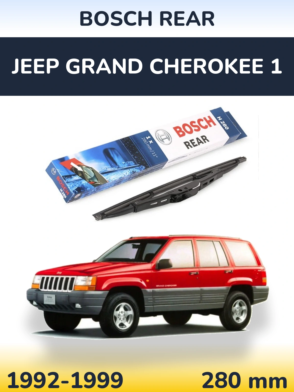 Torkarblad BOSCH Rear för Jeep Grand Cherokee 1