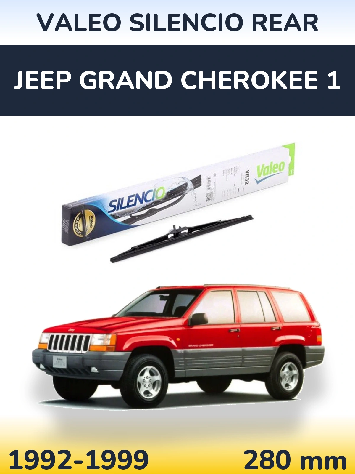 Torkarblad Valeo Silencio Rear för Jeep Grand Cherokee 1