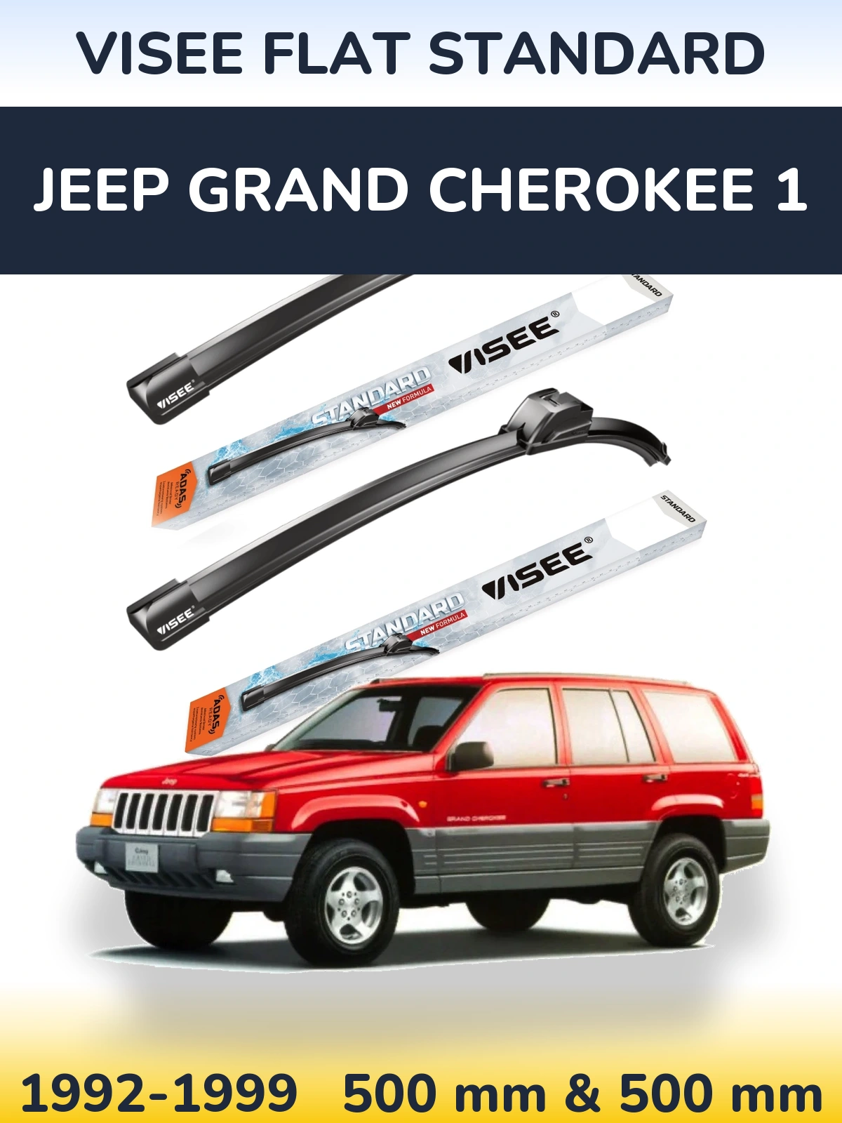 Torkarblad VISEE FLAT STANDARD för Jeep Grand Cherokee 1