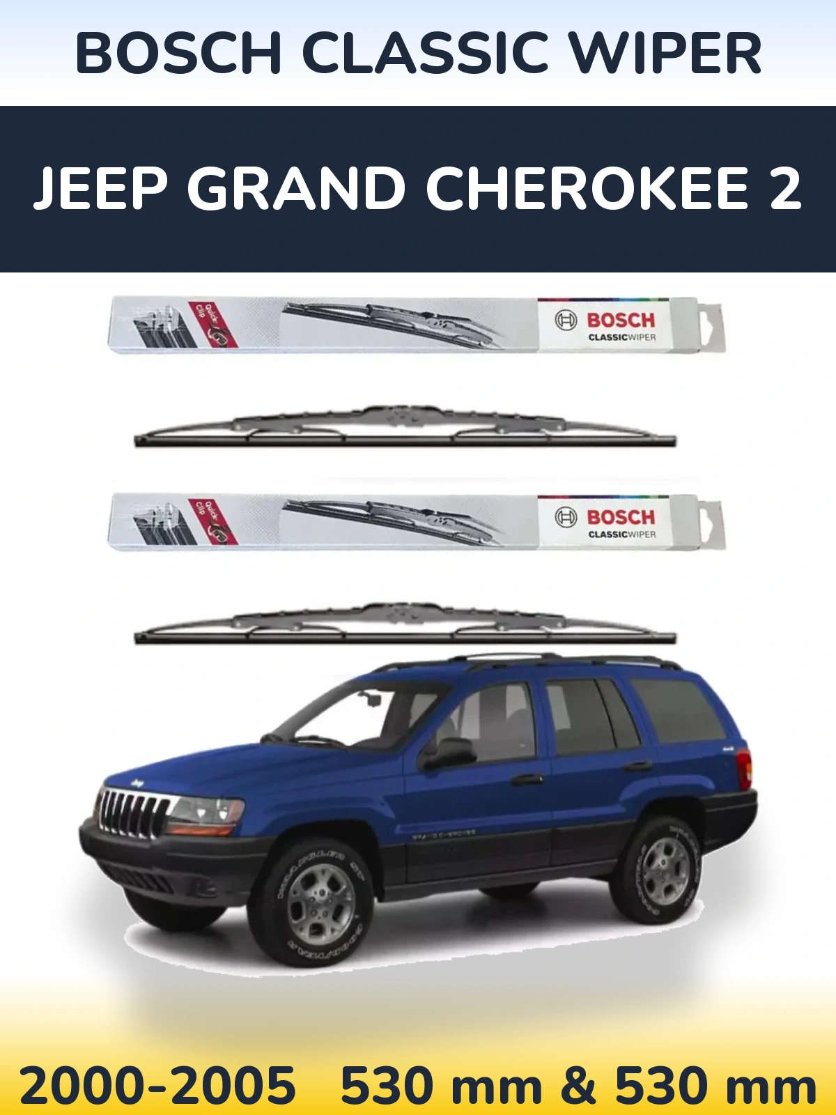 Torkarblad BOSCH Classic Wiper för Jeep Grand Cherokee 2