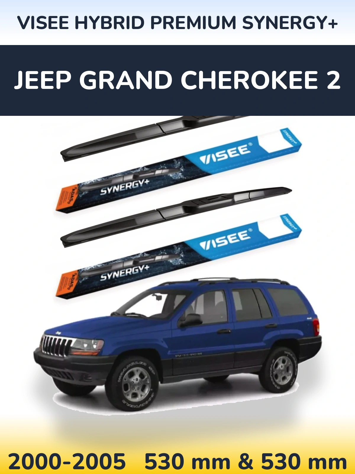 Torkarblad VISEE HYBRID PREMIUM SYNERGY+ för Jeep Grand Cherokee 2
