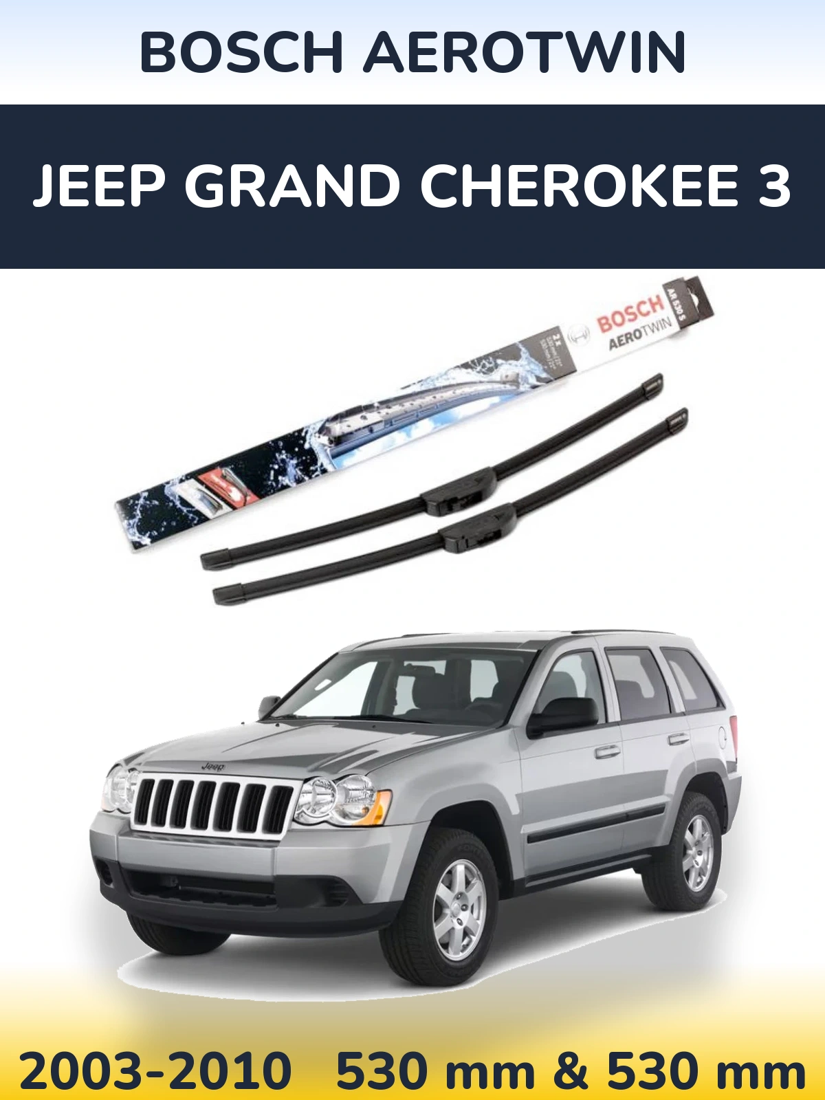 Torkarblad BOSCH AeroTwin för Jeep Grand Cherokee 3
