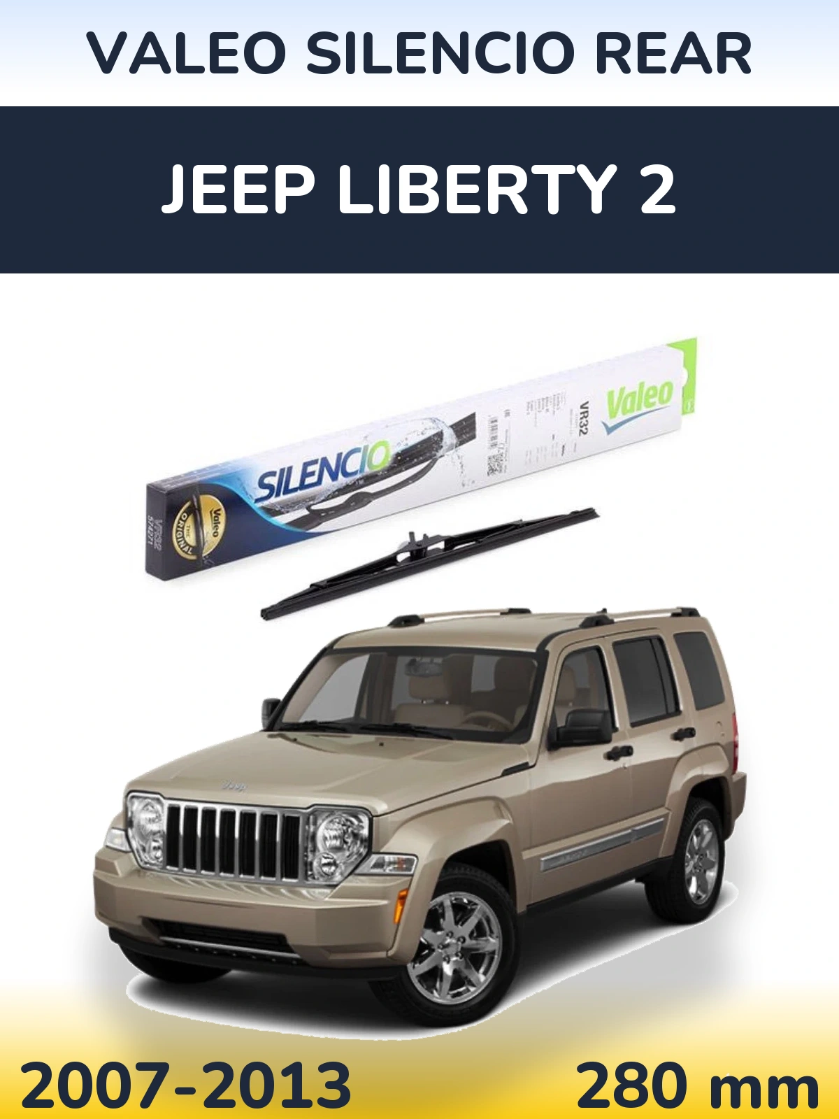 Torkarblad Valeo Silencio Rear för Jeep Liberty 2