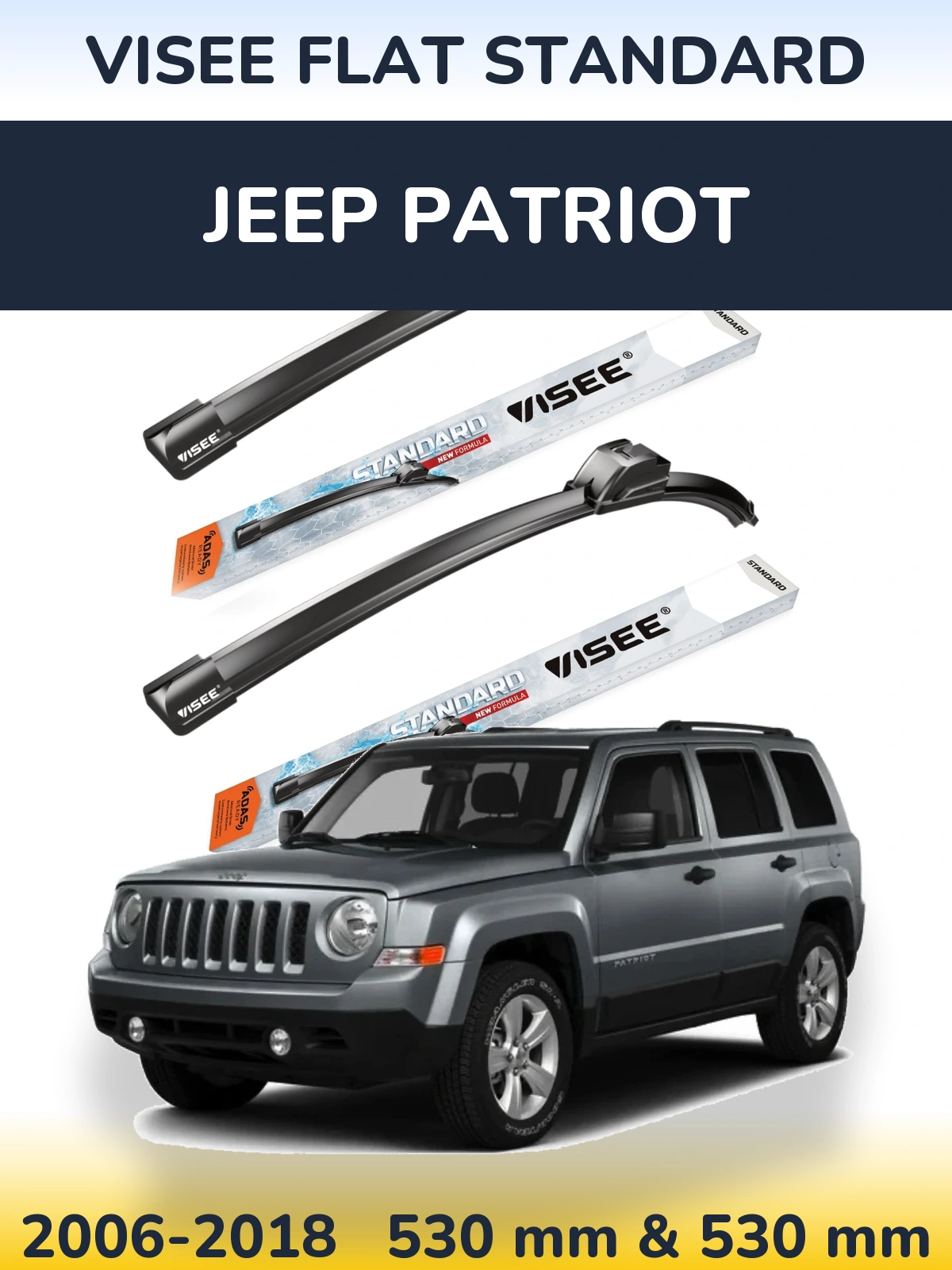 Torkarblad VISEE FLAT STANDARD för Jeep Patriot