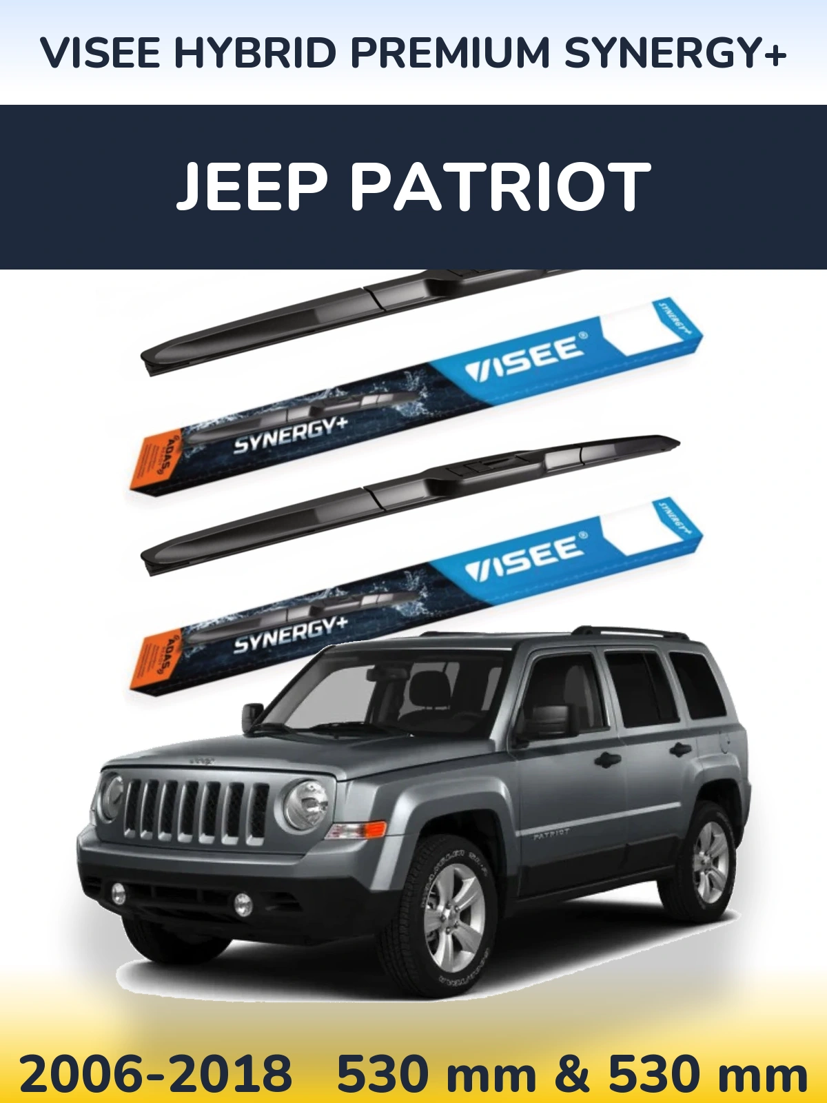 Torkarblad VISEE HYBRID PREMIUM SYNERGY+ för Jeep Patriot