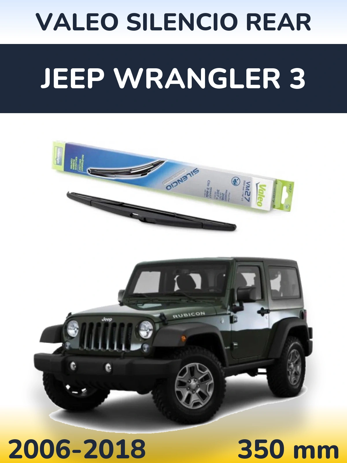Torkarblad Valeo Silencio Rear för Jeep Wrangler 3