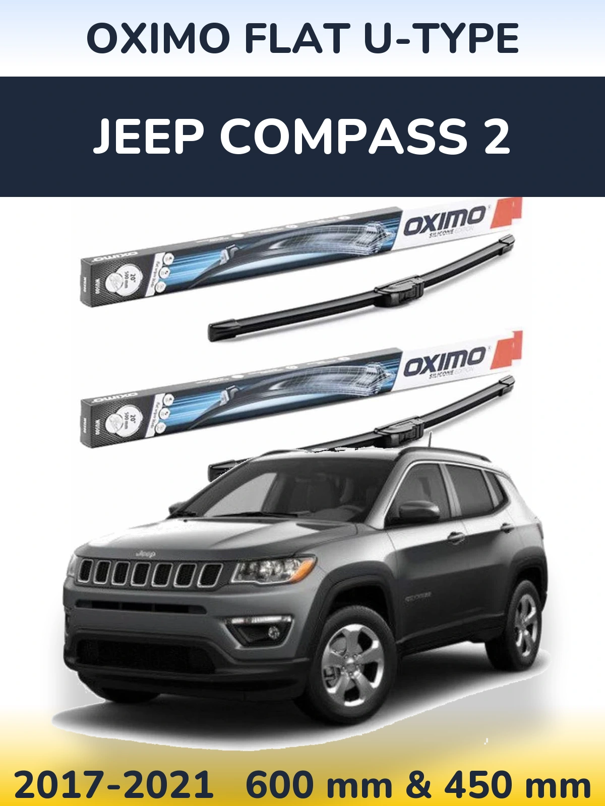 Torkarblad Oximo Flat U-type för Jeep Compass 2