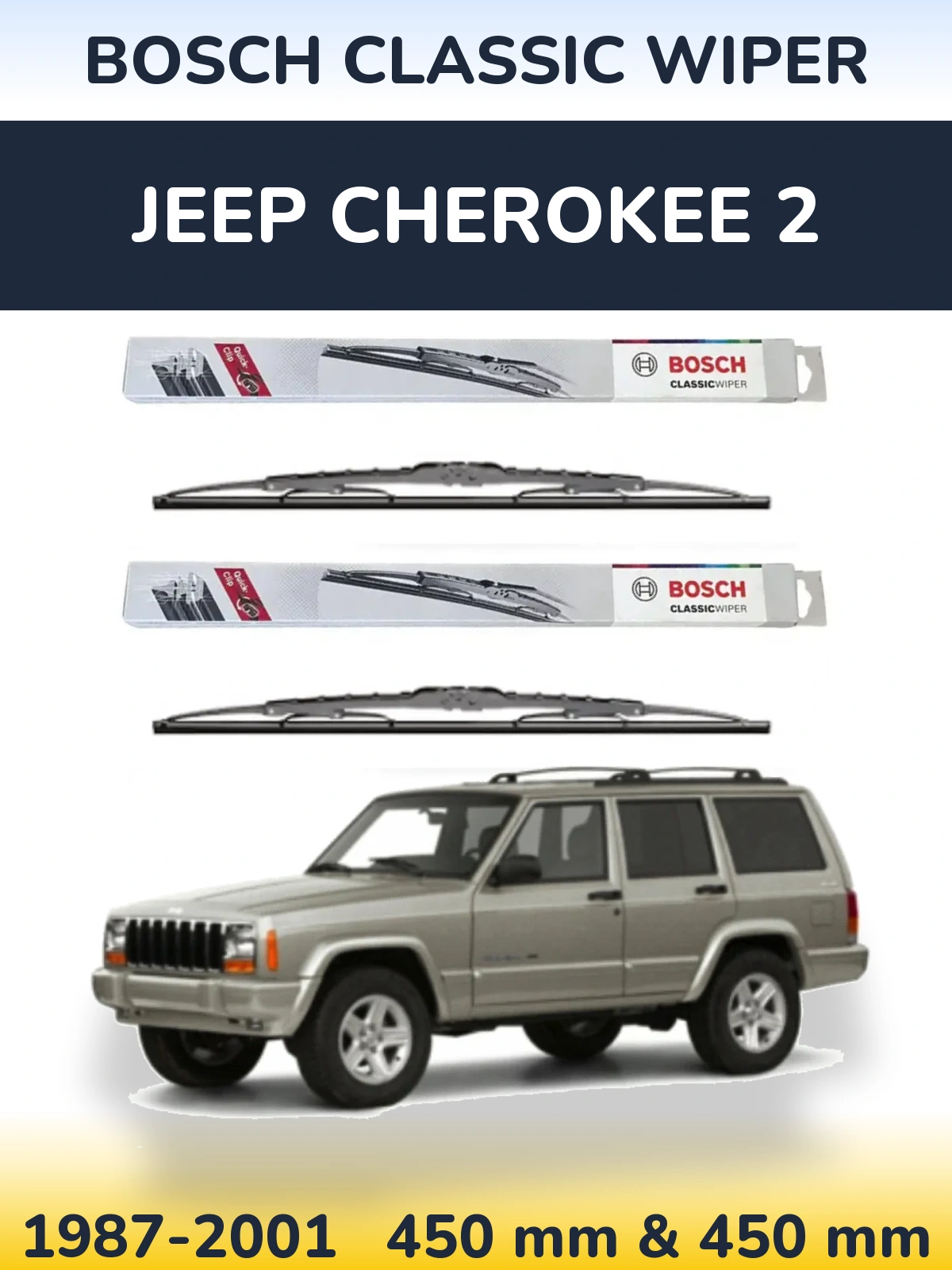 Torkarblad BOSCH Classic Wiper för Jeep Cherokee 2