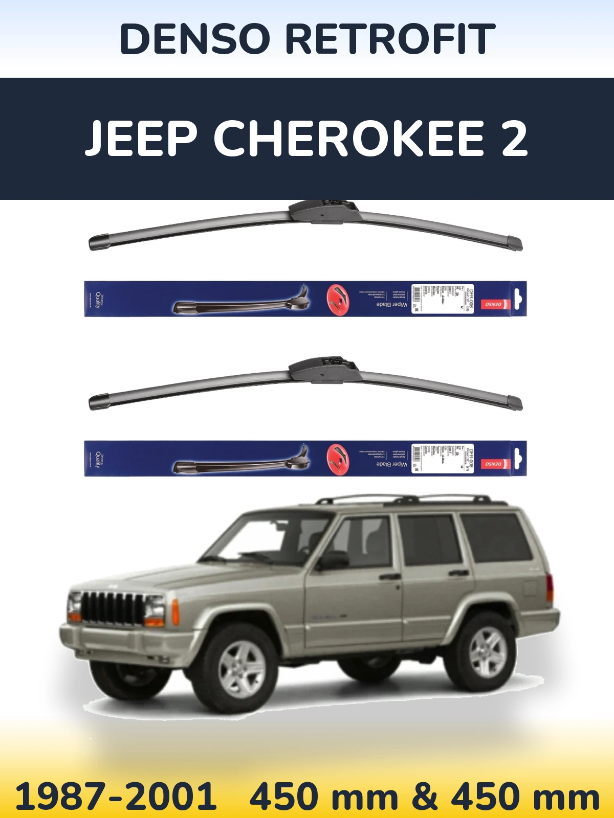 Torkarblad Denso Retrofit för Jeep Cherokee 2