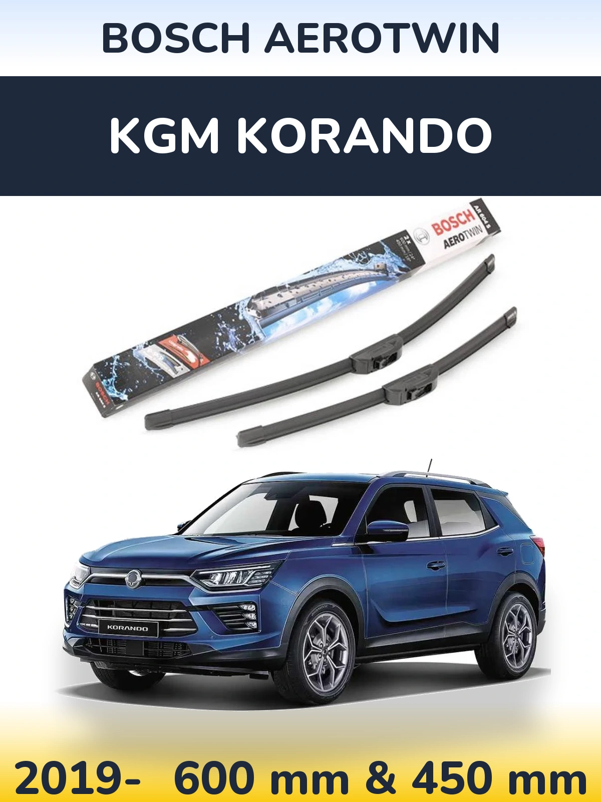 Torkarblad BOSCH AeroTwin för KGM Korando