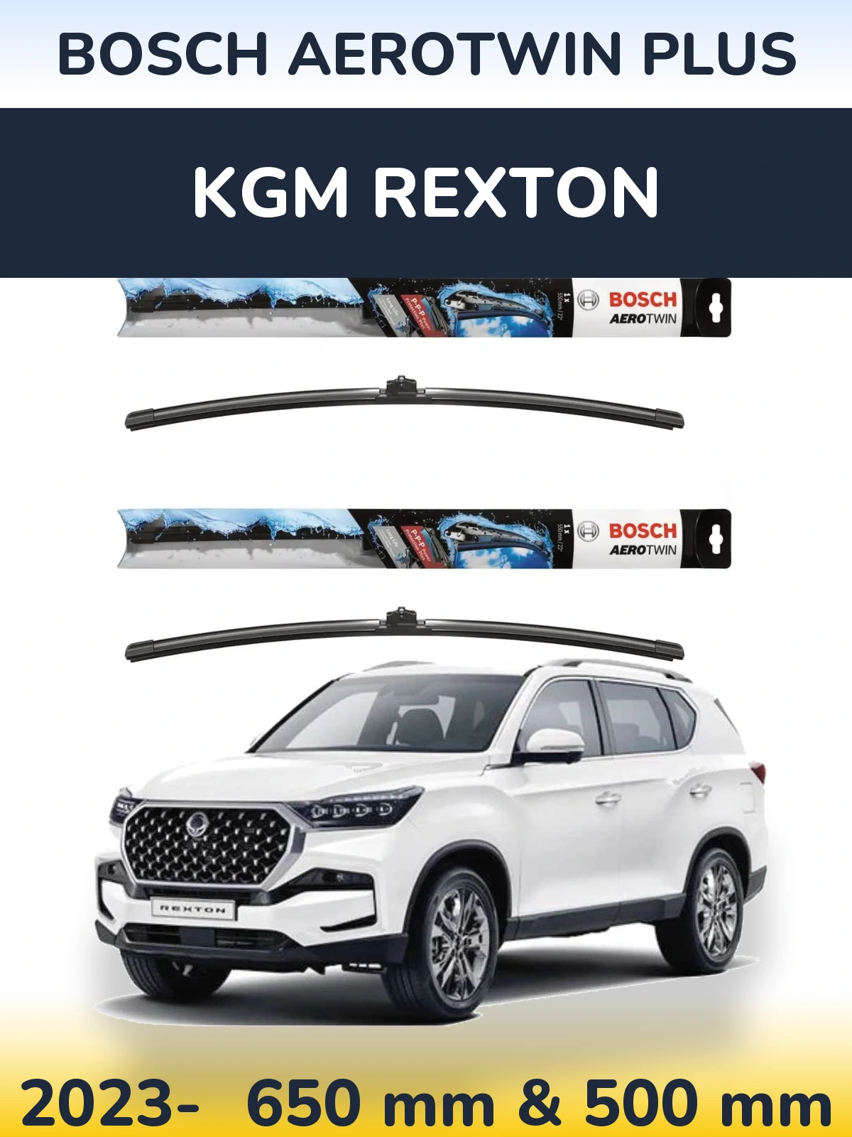Torkarblad BOSCH AeroTwin Plus för KGM Rexton