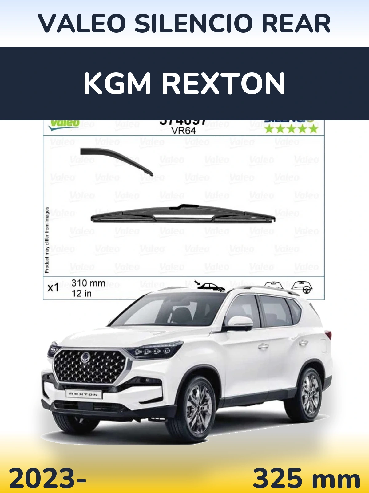 Torkarblad Valeo Silencio Rear för KGM Rexton