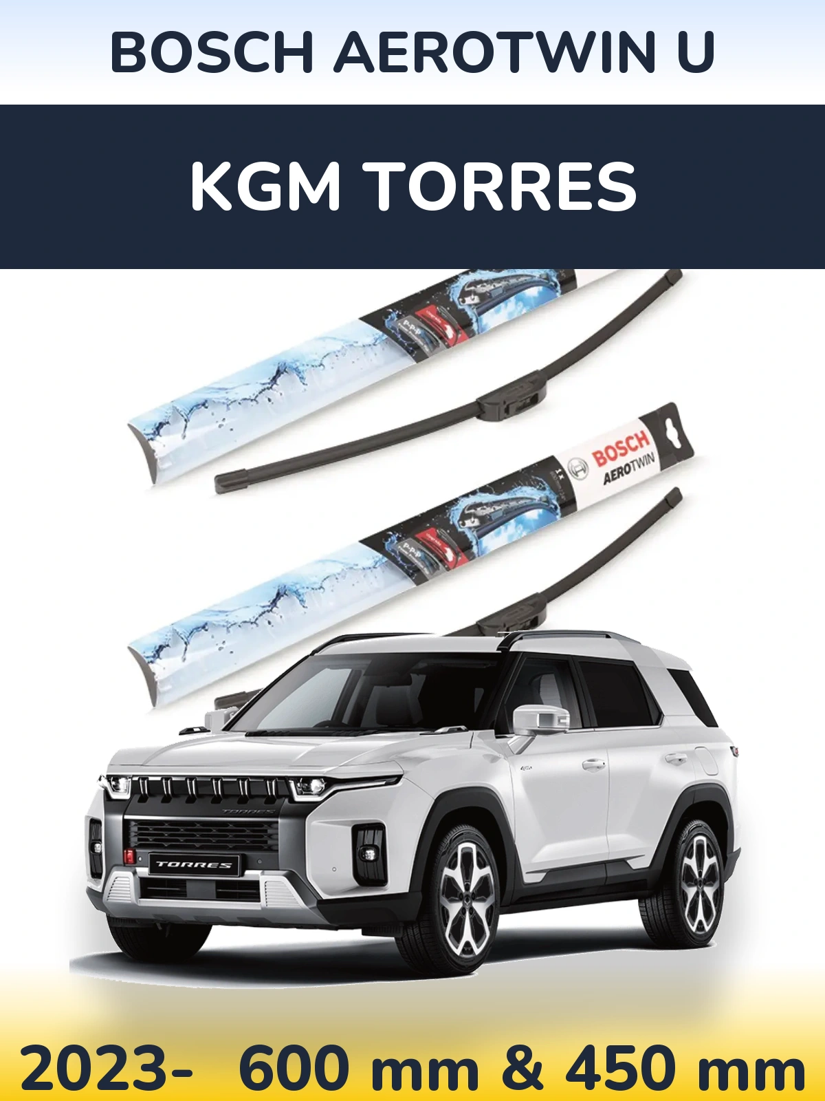 Torkarblad BOSCH AeroTwin U för KGM Torres