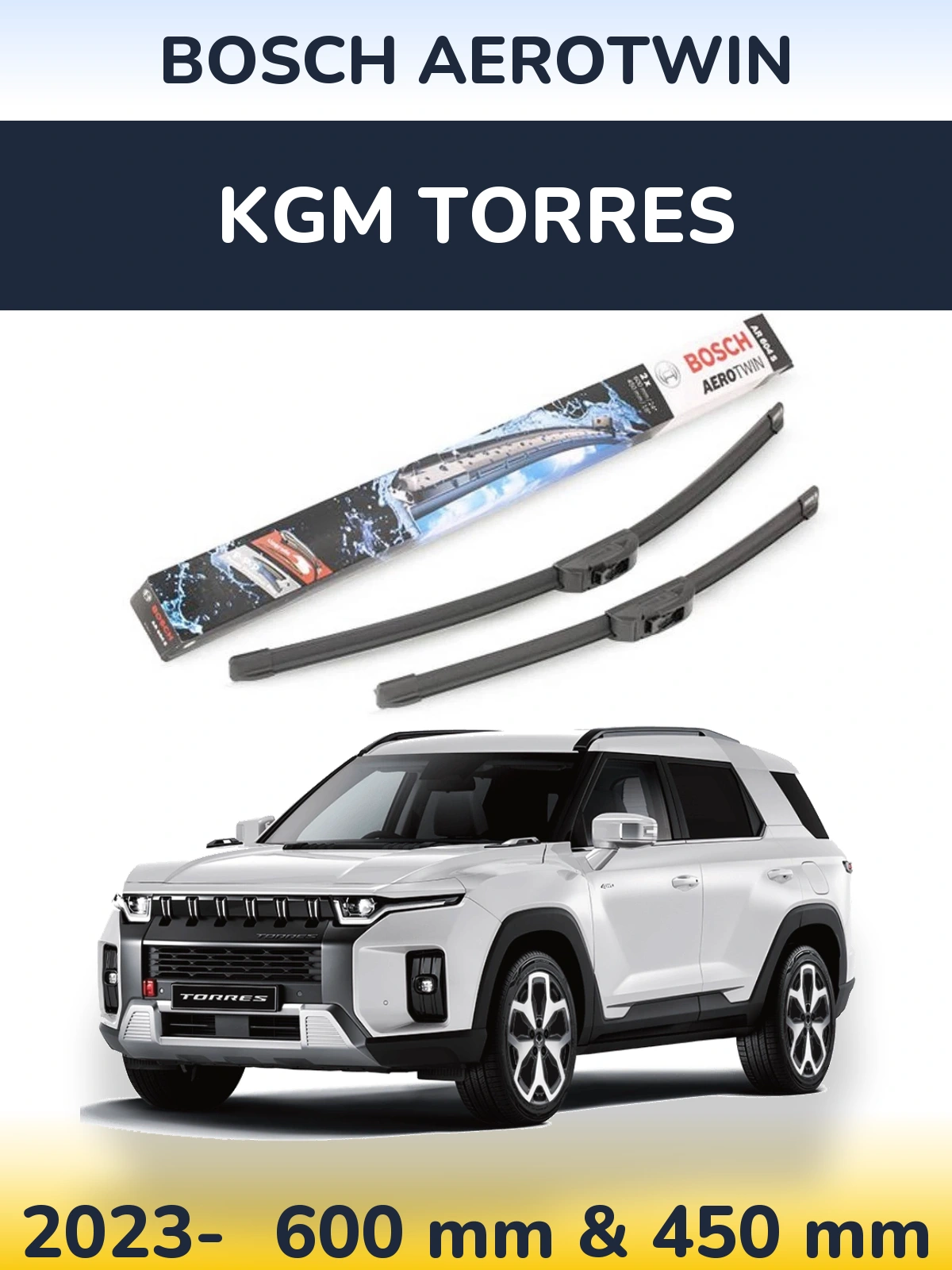 Torkarblad BOSCH AeroTwin för KGM Torres