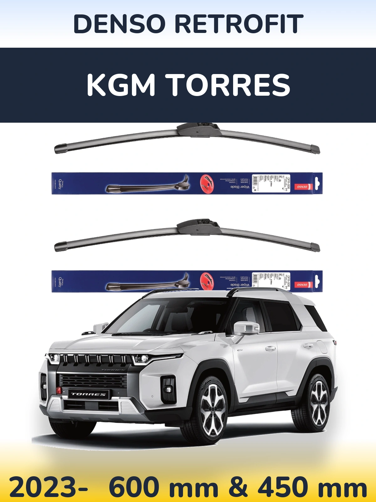 Torkarblad Denso Retrofit för KGM Torres