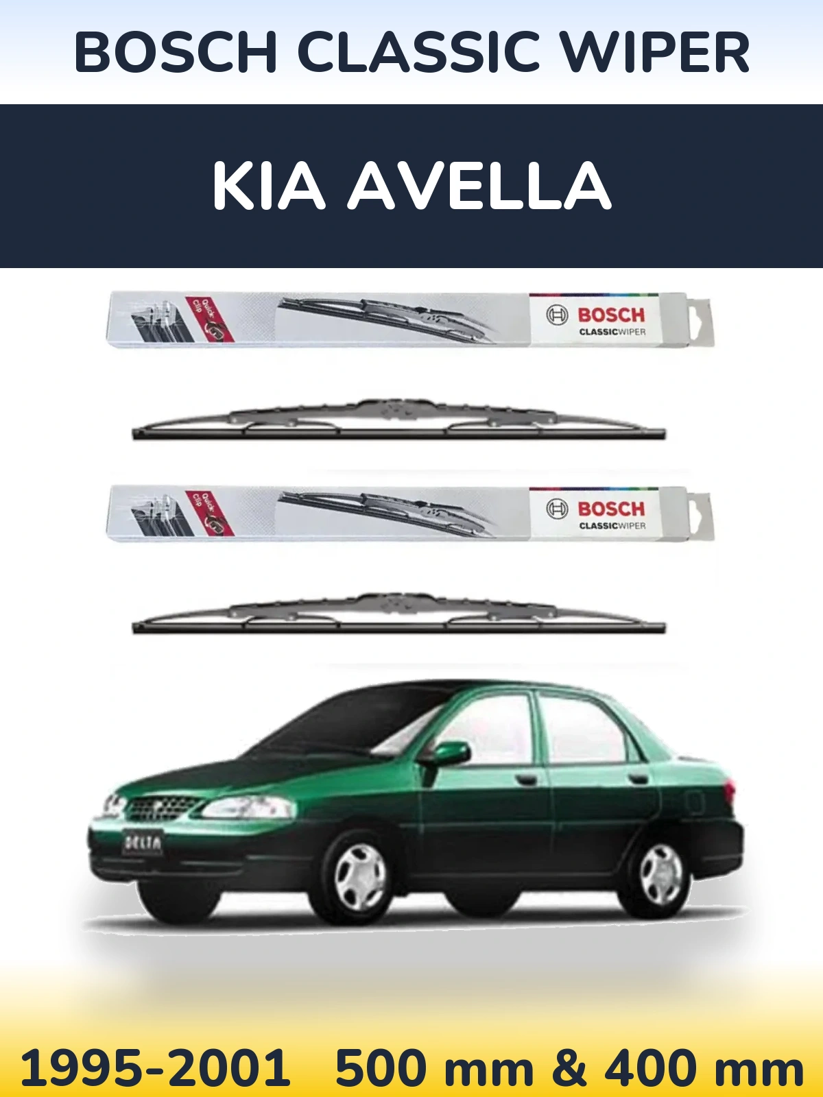Torkarblad BOSCH Classic Wiper för KIA Avella