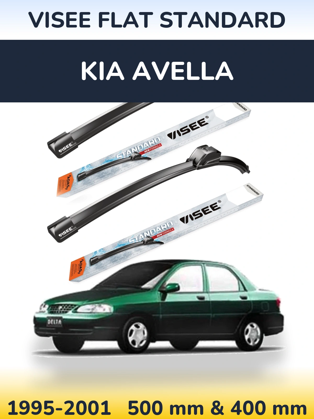 Torkarblad VISEE FLAT STANDARD för KIA Avella