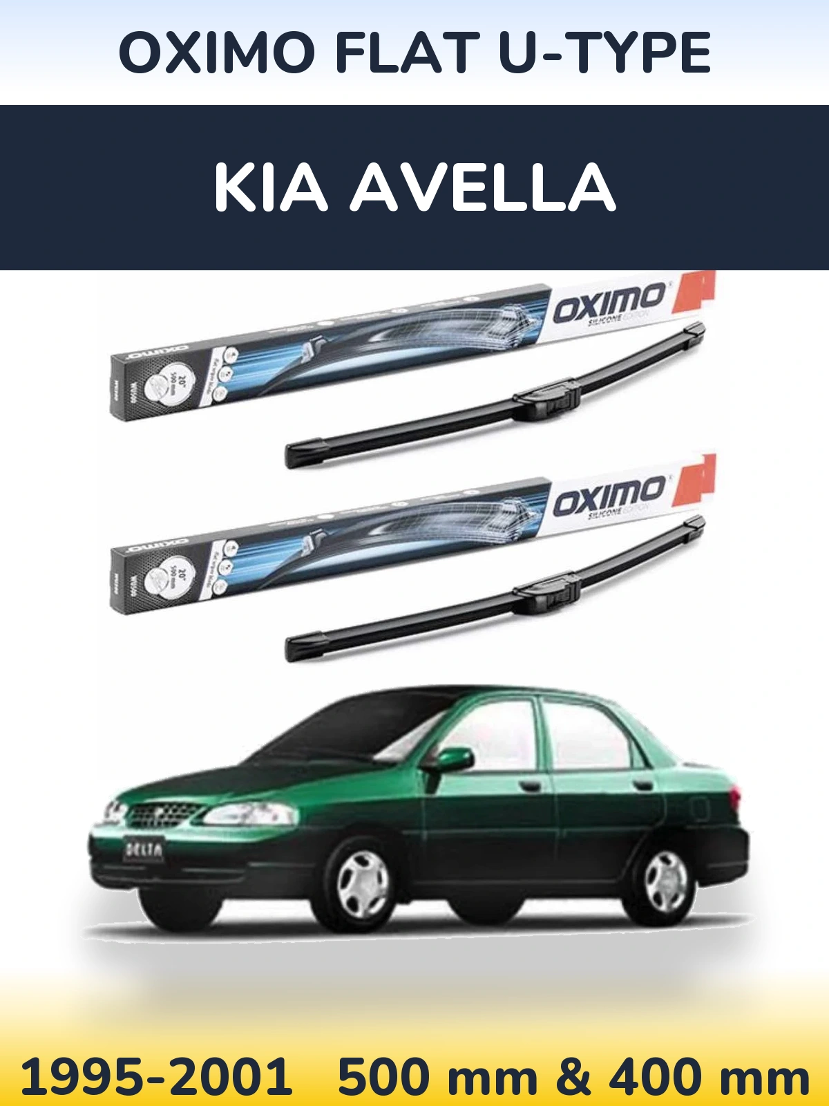 Torkarblad Oximo Flat U-type för KIA Avella