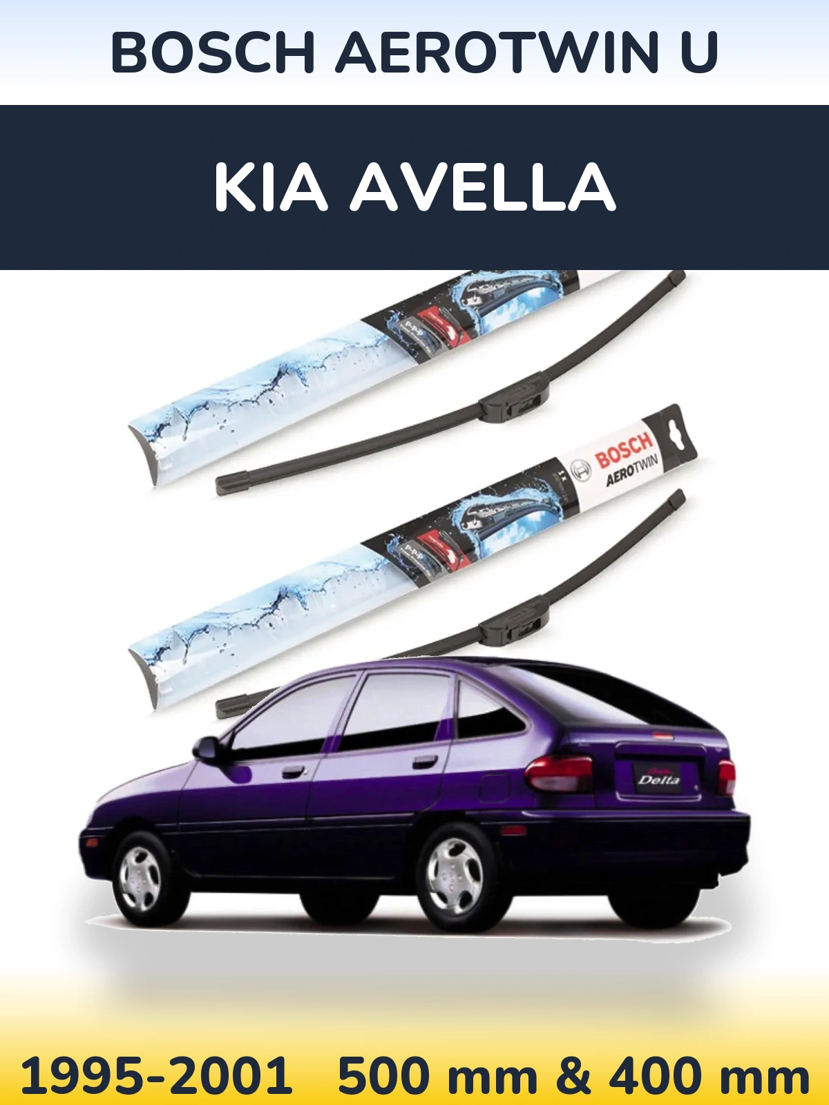 Torkarblad BOSCH AeroTwin U för KIA Avella