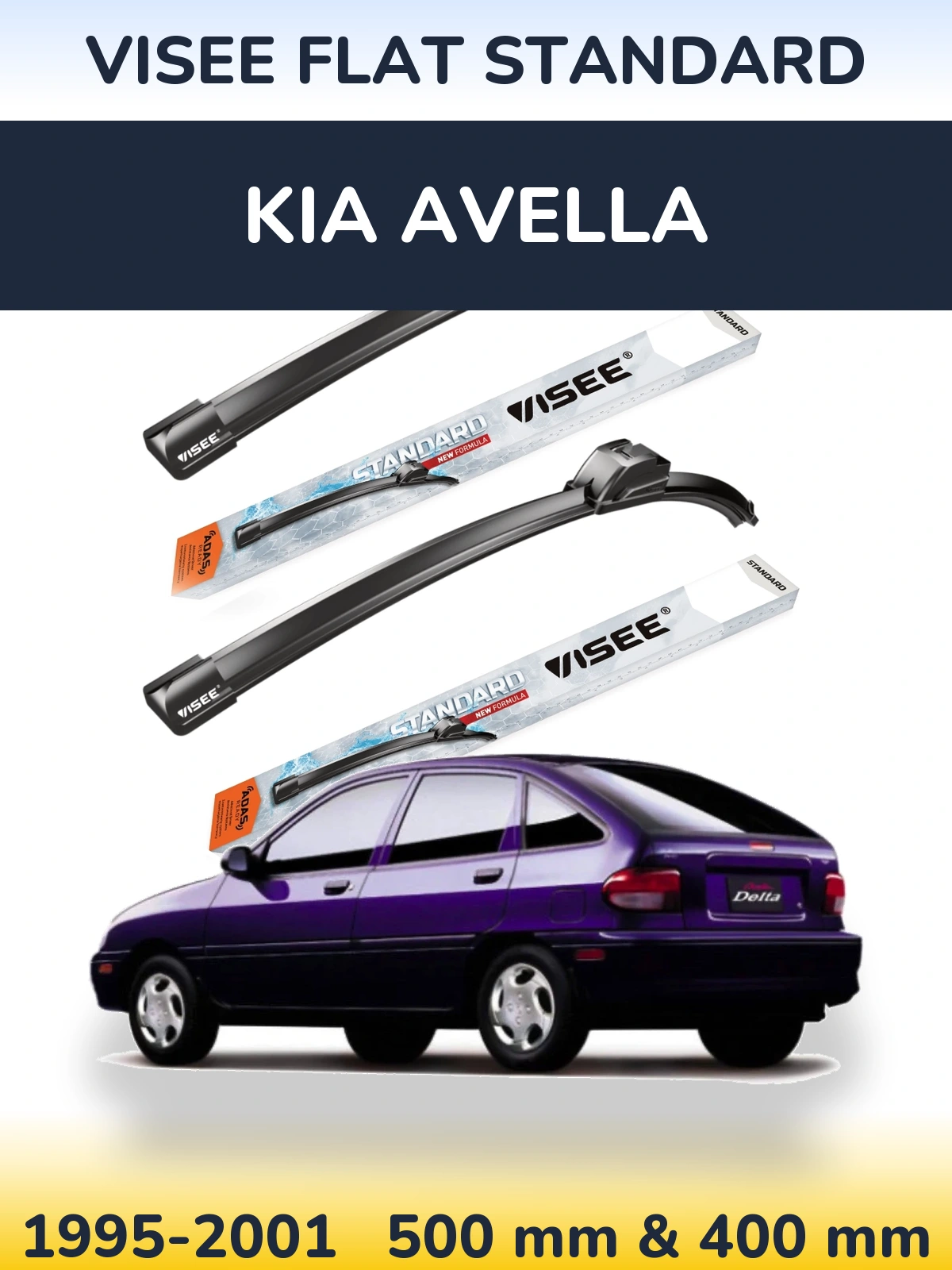 Torkarblad VISEE FLAT STANDARD för KIA Avella